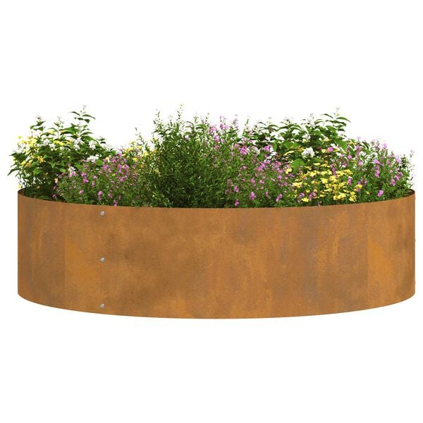 vidaXL Garden Planter Brown 80 x 80 x 20 cm Weathering Steel