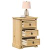 vidaXL Bedside Cabinet Corona 45x35x64 cm Solid Wood Pine