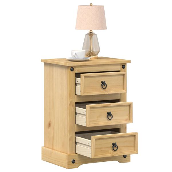 vidaXL Bedside Cabinet Corona 45x35x64 cm Solid Wood Pine