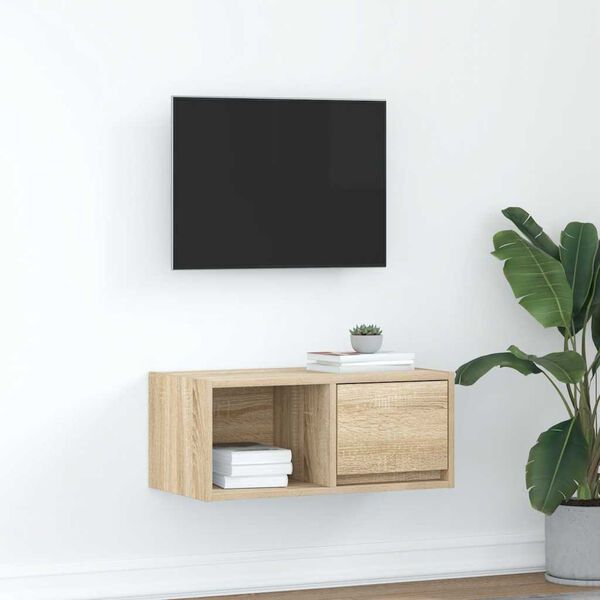 vidaXL TV Cabinet Sonoma Oak 60x31x25.5 cm Engineered Wood