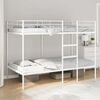 vidaXL Bunk Bed without Mattress White 100x200 cm Steel