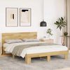 vidaXL Bed Frame with Headboard without Mattress 140x200 cm Solid Wood Oak