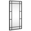 vidaXL Wall Mirror Black 30x60 cm Rectangle Iron