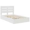vidaXL Storage Bed with Headboard White 135 x 190 cm Engineered Wood