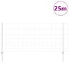 vidaXL Fence with Post Silver 1 x 25 m Steel