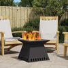 vidaXL Fire Pit Black 48 x 48 x 40 cm Steel