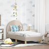 vidaXL Toddler Bed Frame with Headboard Light Grey 70 x 140 cm