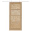 vidaXL Sliding Door Brown 86 x 198.5 cm Solid Pine Wood