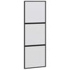 vidaXL Sliding Door with Hardware Set Black 76x205 cm Tempered Glass
