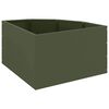 vidaXL Corner Planter Olive green 60 x 60 x 35 cm Steel