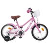 vidaXL Kids Bike 14 Inches for 3-5 Years Old Light Pink
