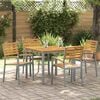 vidaXL Garden Chair 4 pcs Brown 56 x 57 x 87 cm Solid Acacia Wood