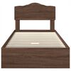 vidaXL Storage Bed with Drawer Brown Oak 100 x 200 cm Engineered Wood
