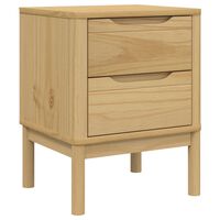 vidaXL Bedside Cabinet FLORO Wax Brown 45x39x57 cm Solid Wood Pine