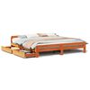 vidaXL Bed frame without Mattress Wax Brown 200x200 cm Solid Wood Pine