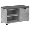 vidaXL Hall Bench with Cushion Plain Concrete Grey 80 x 38 x 46 cm