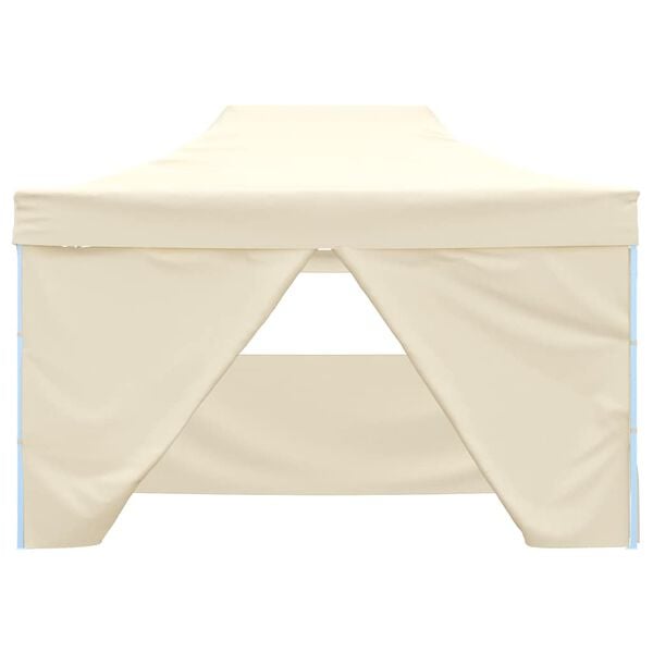 vidaXL Foldable Tent Pop-Up with 4 Side Walls 3x4.5 m Cream White