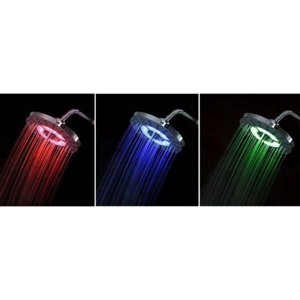 SCH&Uuml;TTE Overhead Shower Set with LED Lights GALAXIS Chrome