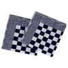 vidaXL 20 Piece Towel Set Blue and White Cotton