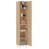 vidaXL Highboard Sonoma Oak 34.5x34x180 cm Engineered Wood
