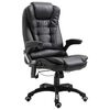 vidaXL Massage Office Chair Black Faux Leather