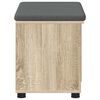 vidaXL Hall Bench with Cushion Plain Sonoma Oak 60 x 38 x 46 cm