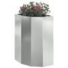 vidaXL Corner Planter Silver 30 x 30 x 50 cm Galvanised steel