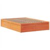 vidaXL Bed Frame without Mattress Wax Brown 160x200 cm Solid Wood Pine