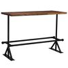 vidaXL Bar Table Solid Reclaimed Wood Dark Brown 150x70x107 cm