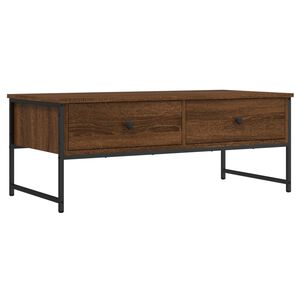 vidaXL Coffee Table Brown Oak 101x49x39.5 cm Engineered Wood