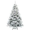 vidaXL Artificial Christmas Tree with 300 LEDs White 240 cm PE and PVC