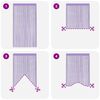 vidaXL String Curtains 2 pcs Purple 140x250 cm
