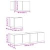 vidaXL 4 Piece TV Cabinet Set Grey Sonoma Engineered Wood