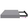 vidaXL Floating Wall Shelves 2 pcs Grey 40x23x3.8 cm MDF