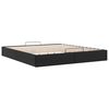vidaXL Ottoman Bed Frame without Mattress Black Super King Faux Leather