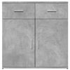vidaXL Sideboards 2 pcs Concrete Grey 79x38x80 cm Engineered Wood