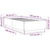 vidaXL Bed Frame without Mattress White 75x190 cm Small Single