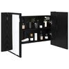 vidaXL Bathroom Mirror Cabinet with Shelf Black Oak 80 x 12 x 45 cm