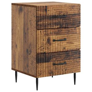 vidaXL Bedside Cabinet Old Wood 43 x 41 x 66.5 cm Engineered Wood