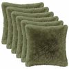 vidaXL Cushion Cover 6 pcs HEERLEN Green 35 x 35 cm PV Fleece