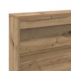vidaXL Storage Headboard with Shelf Artisan Oak 200 cm Engineered Wood