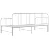 vidaXL Pull-out Sofa Bed Frame without Mattress White Metal 90x200 cm