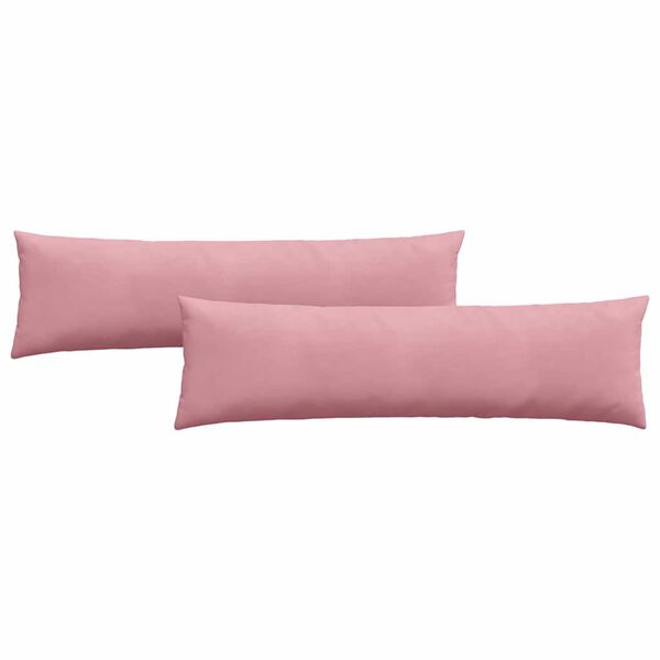 vidaXL Sofa Pillows 2 pcs Pink 145 x 40 cm Corduroy Fabric
