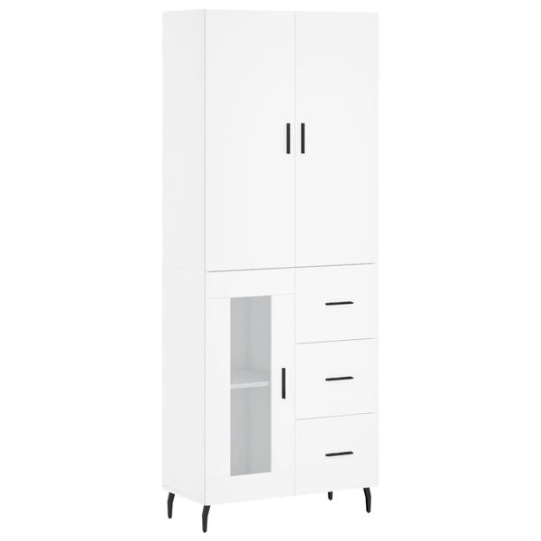 vidaXL Highboard White 69.5x34x180 cm Engineered Wood