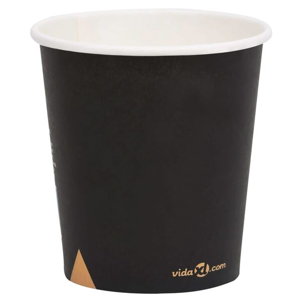 vidaXL Coffee Paper Cups 200 ml 500 pcs Black