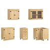 vidaXL Cabinet with Drawer SKI 10 pcs Honey Brown Solid Pine Wood