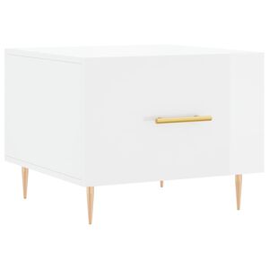 vidaXL Coffee Table High Gloss White 50x50x40 cm Engineered Wood