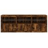 vidaXL Sideboard with LED Lights Smoked Oak 181.5x37x67 cm