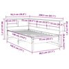 vidaXL Bookcase Bed without Mattress 75x190 cm Solid Wood Pine