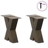 vidaXL Coffee Table Legs X-Shaped 2 pcs Natural Steel 40x(30-31) cm Steel